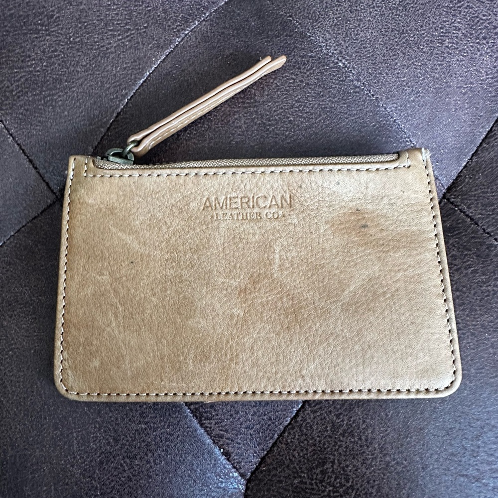 American Leather Co. Tan Key & Card Holder